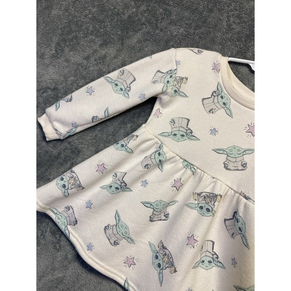 Star Wars Baby Yoda Grogu Skater Dress Baby Girls Size 18 Months - Picture 2 of 11